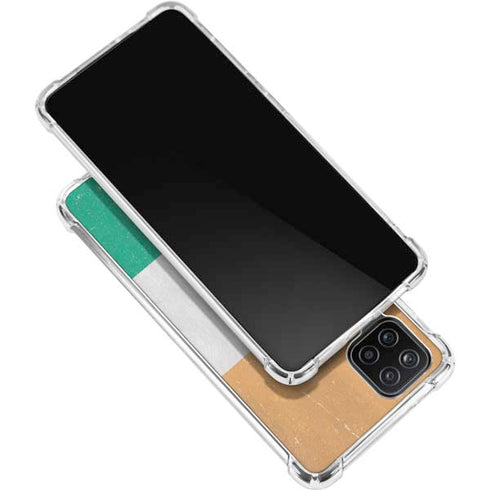 Ivory Coast Flag Distressed Galaxy A12 Clear Case